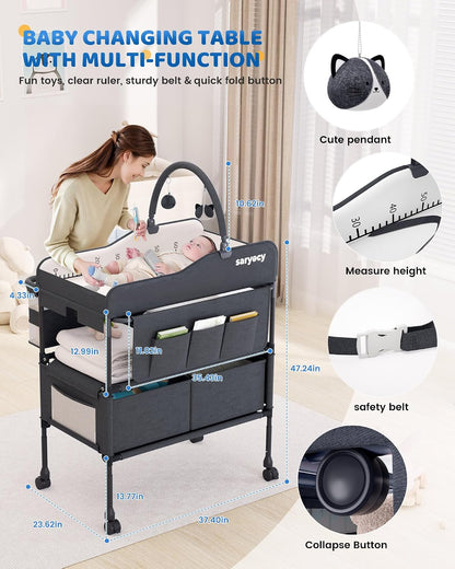 Baby Changing Table, Mobile Folding Diaper Changing Station