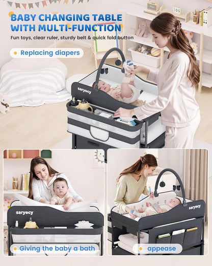 Baby Changing Table, Mobile Folding Diaper Changing Station