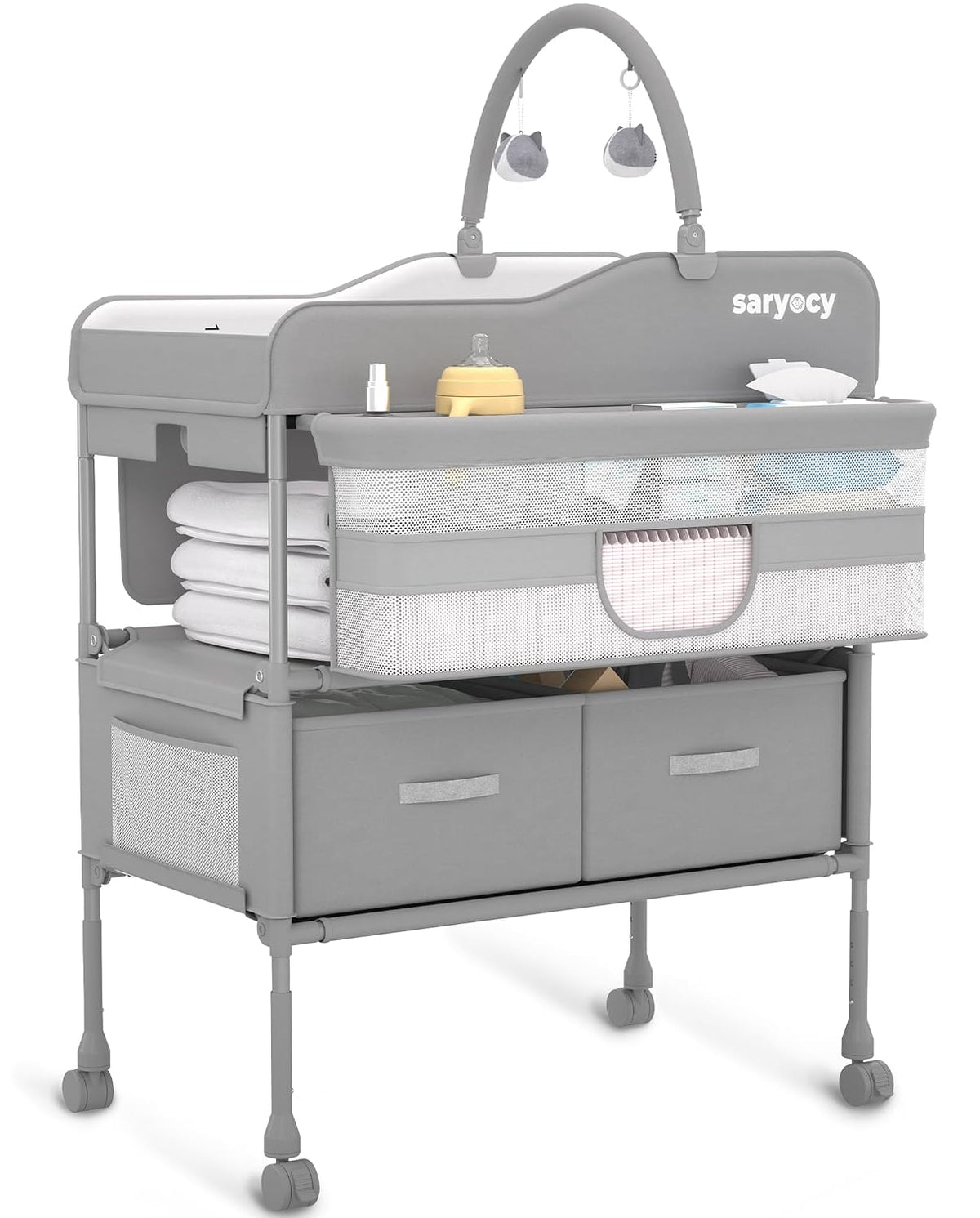 Baby Changing Table, Mobile Folding Diaper Changing Station