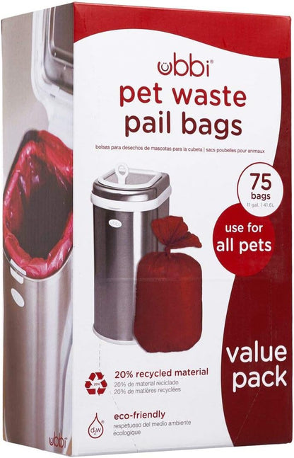 Pet Waste Pail Bags, 75 Count