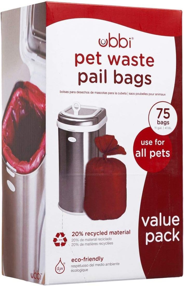 Pet Waste Pail Bags, 75 Count
