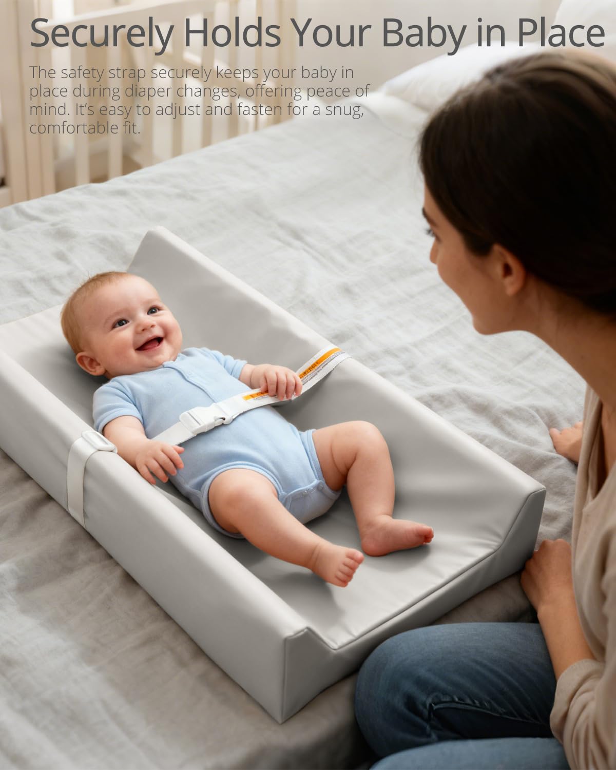 Waterproof Changing Pads Vegan Leather Wipeable Changing Table Pad