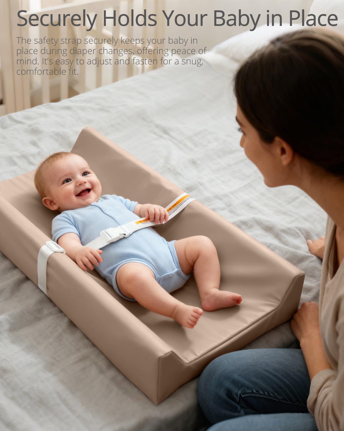 Waterproof Changing Pads Vegan Leather Wipeable Changing Table Pad