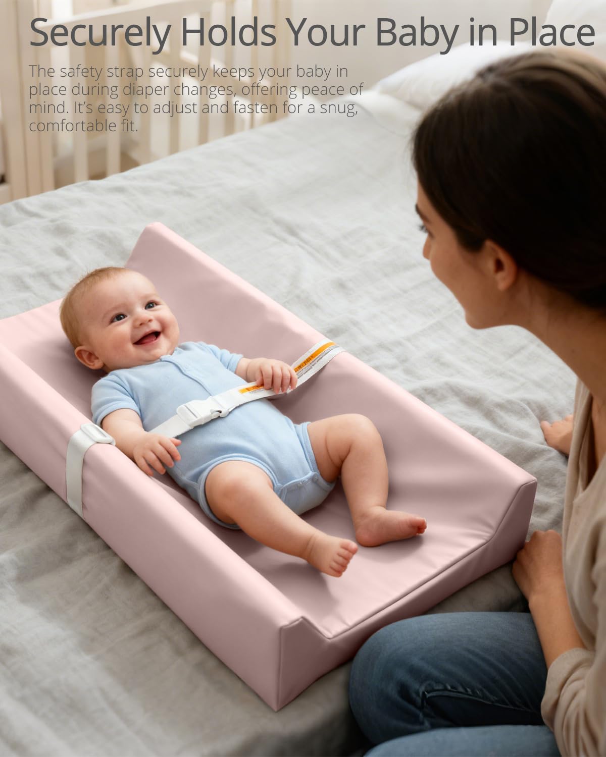 Waterproof Changing Pads Vegan Leather Wipeable Changing Table Pad