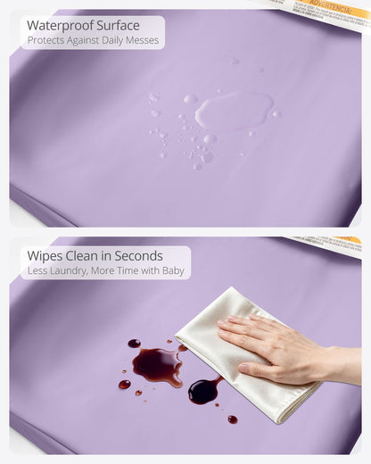 Waterproof Changing Pads Vegan Leather Wipeable Changing Table Pad