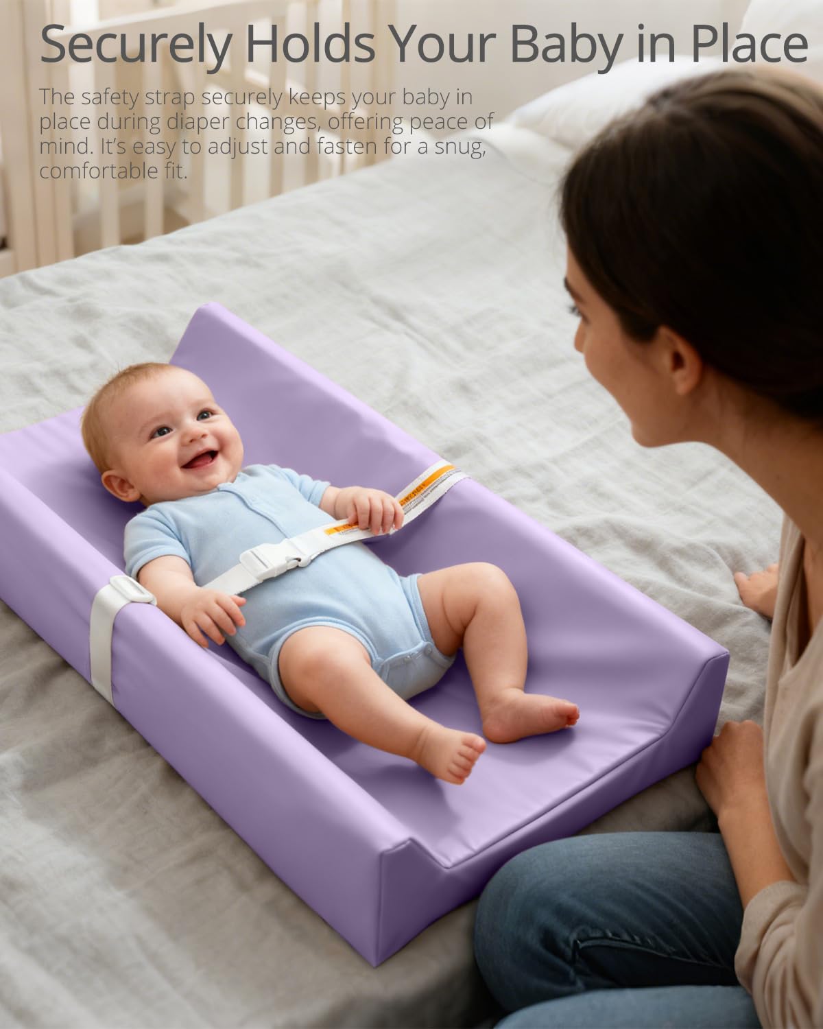 Waterproof Changing Pads Vegan Leather Wipeable Changing Table Pad