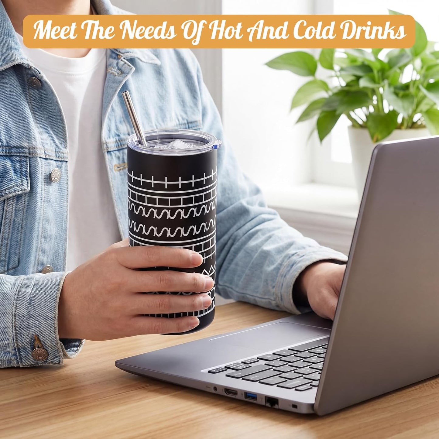 16 oz Funny Message Tumbler with Motivational Keychain Insulated Stainless Steel Coffee Travel Mug Cup with Lid and Straw White Elephant Gag Gift for Office Coworkers Besties (White)