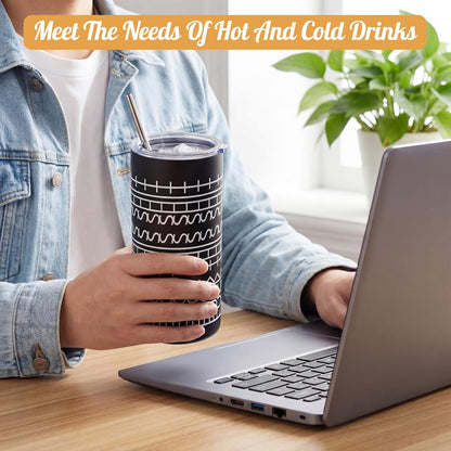 16 oz Funny Message Tumbler with Motivational Keychain Insulated Stainless Steel Coffee Travel Mug Cup with Lid and Straw White Elephant Gag Gift for Office Coworkers Besties (White)