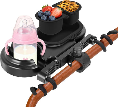 Universal Snack Tray for Mockingbird Nuna Bugaboo Uppababy Stroller Accessories, Stroller Bumper Bar Tray Attachment with Cup Snack Holder, Baby Toddler Kids Disneyland Travel Disney World Essentials