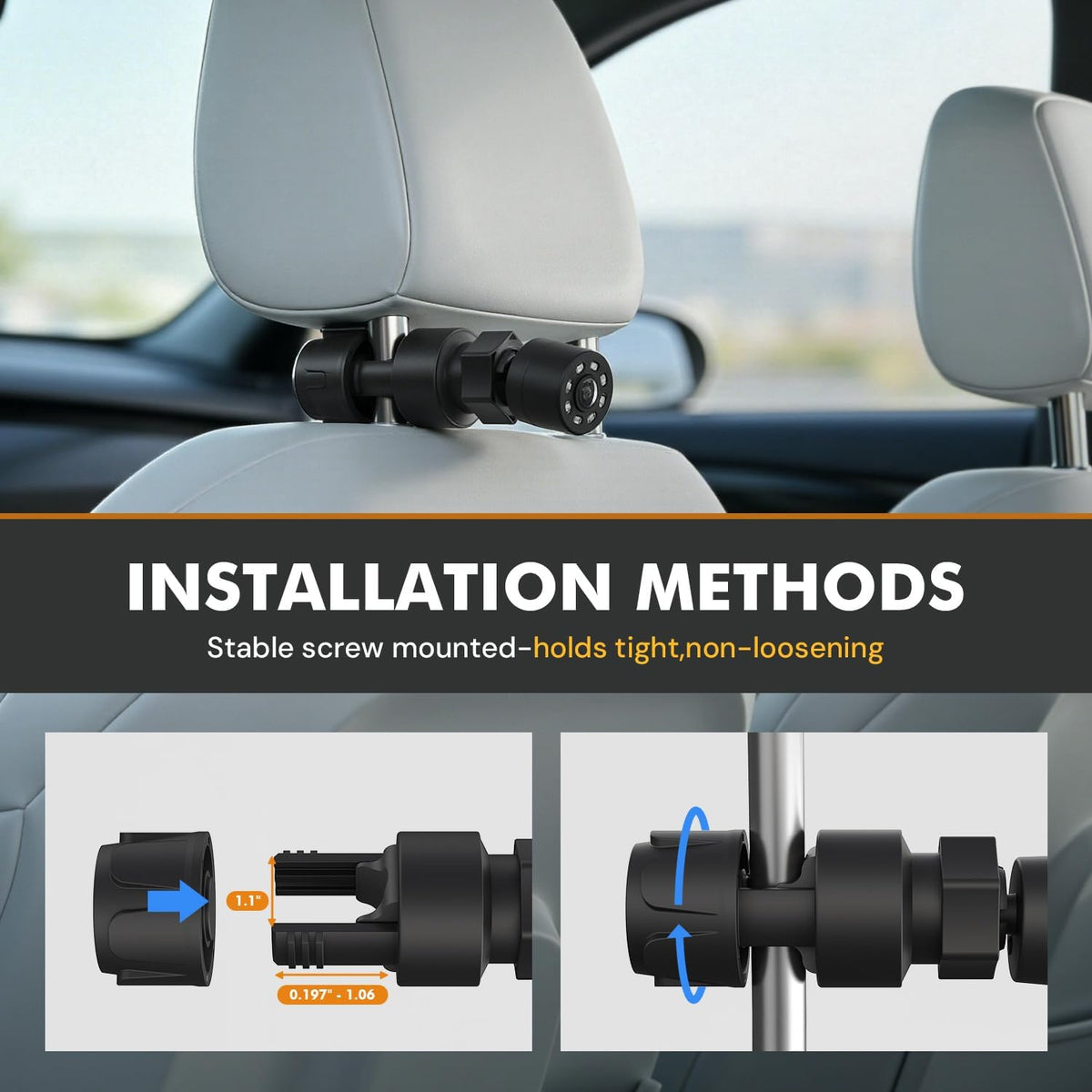 Baby Car Camera, Easy Install, 1080p Clear View, Reliable Design