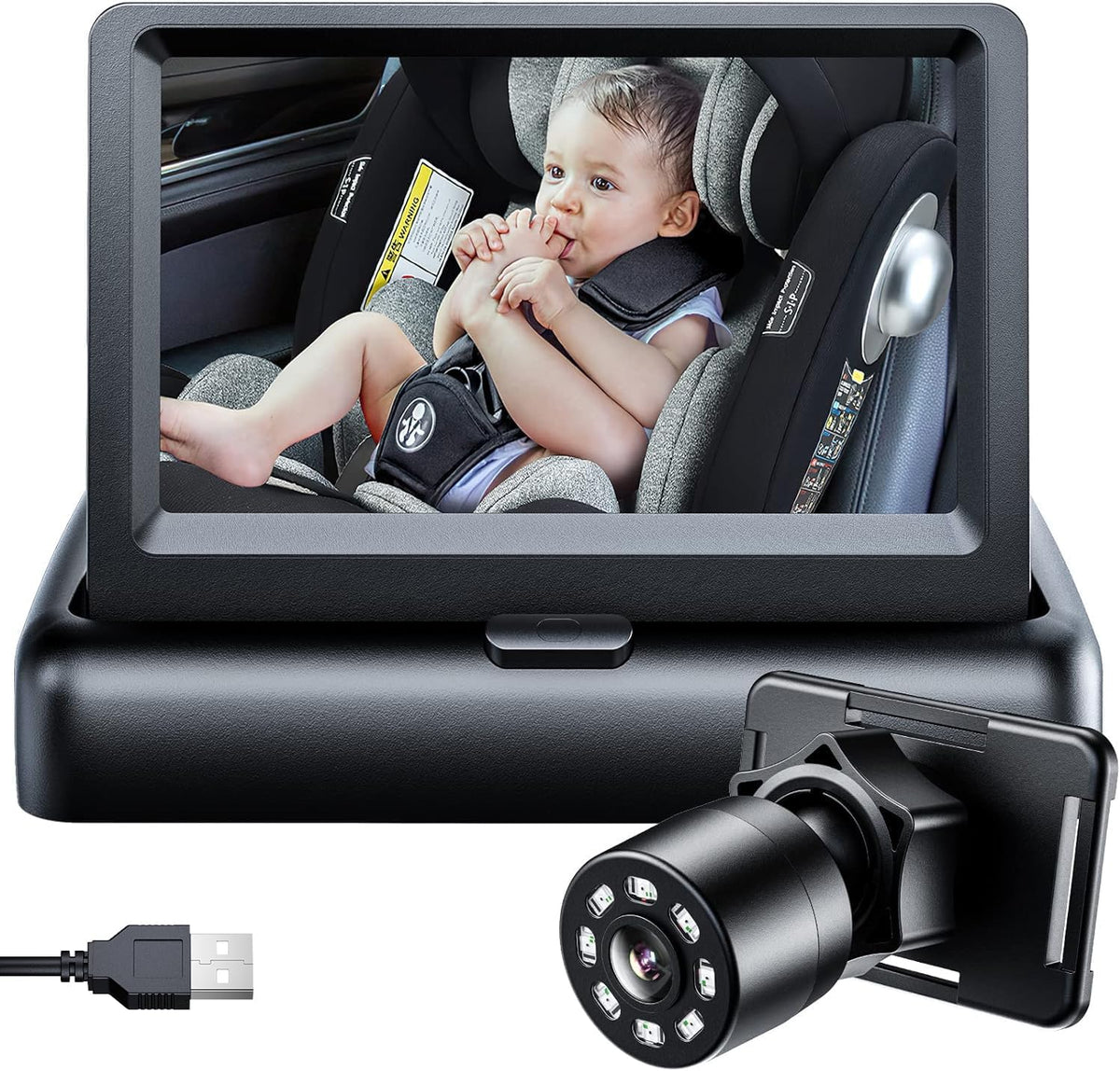 Baby Car Camera, Easy Install, 1080p Clear View, Reliable Design