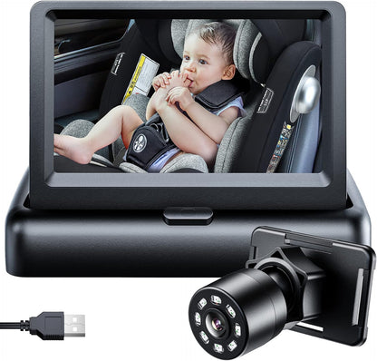 Baby Car Camera, Easy Install, 1080p Clear View, Reliable Design