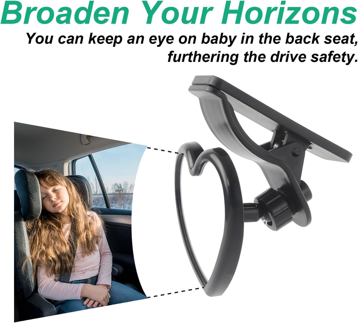 Baby Car Mirror Rear Facing,Convex Rear View Baby Mirrors for Cars,Automotive Interior 360 Degrees Adjustable Love Mirrors to See Kids,Babies,Infants and Newborn(Suction Cup Install)