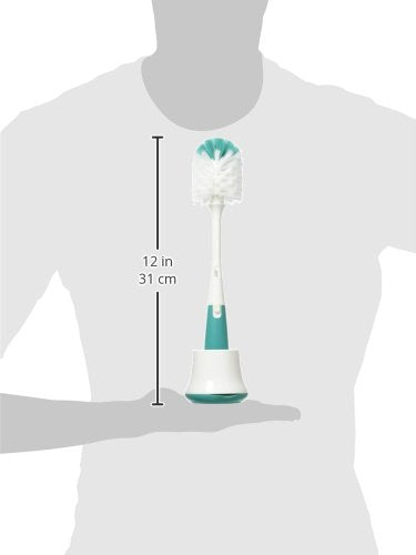 Bottle Brush with Nipple Cleaner and Stand - Sage