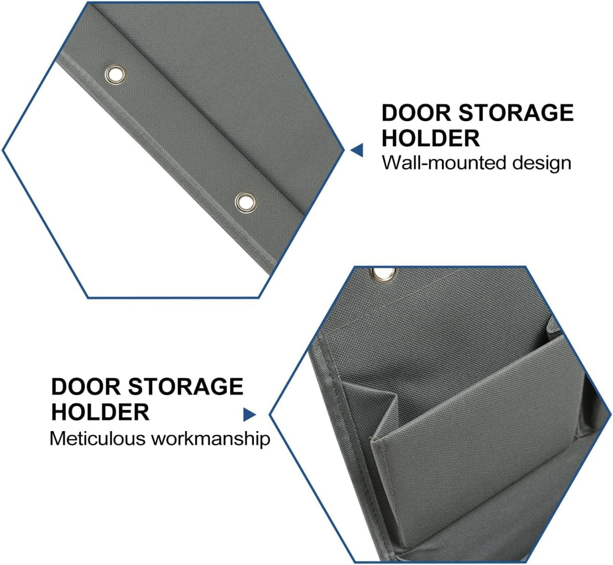 over Door Hanging Storage Bag Organizer with 5 Pockets Oxford Cloth Closet Door Organizer for Bedroom Dorm Home 28.34X13.38X2.75 Inches