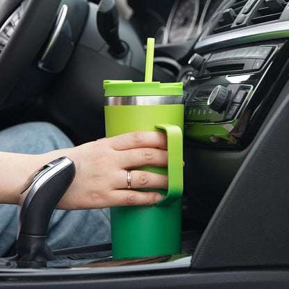 26oz Insulated Tumbler with Handle, Lid & Straw, Stainless Steel | Double Wall Vacuum Insulated Coffee Travel Mug - Keeps Cold & Hot, BPA Free, Cupholder Fit for Office, Gym & Travel