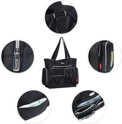 SoHo Times Square Diaper Bag Tote 8Pc Set
