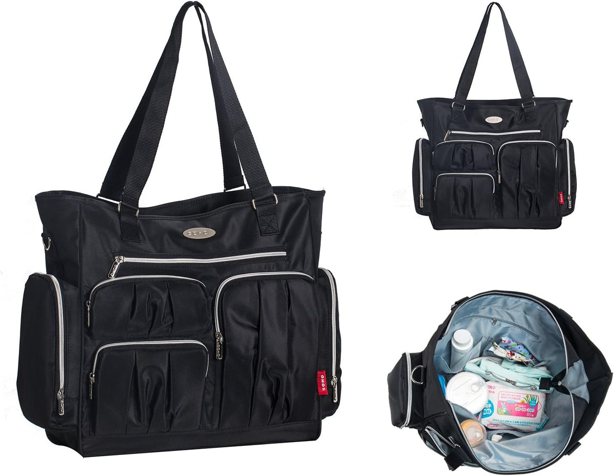 SoHo Times Square Diaper Bag Tote 8Pc Set