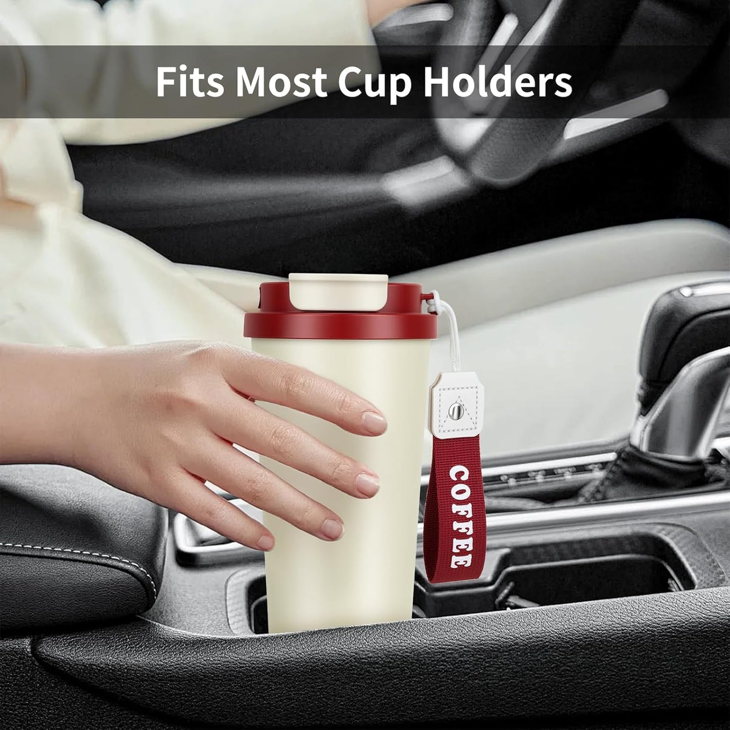 Black Insulated 316 Coffee Travel Mug Stainless Water Bottle 18oz | Versatile 2-in-1 Design,With Straw And Flip Lid With Carrying Rope,Large Capacity ,For Office School, Party ,Camping.