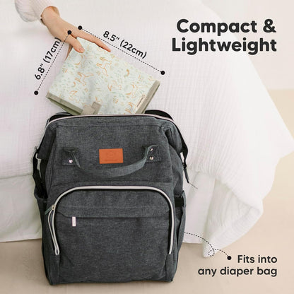 Portable Diaper Changing Pad and Baby Diaper Caddy Organizer - Waterproof Foldable Baby Changing Mat - Large Baby Organizer for Nursery, Foldable Baby Diaper Clutch
