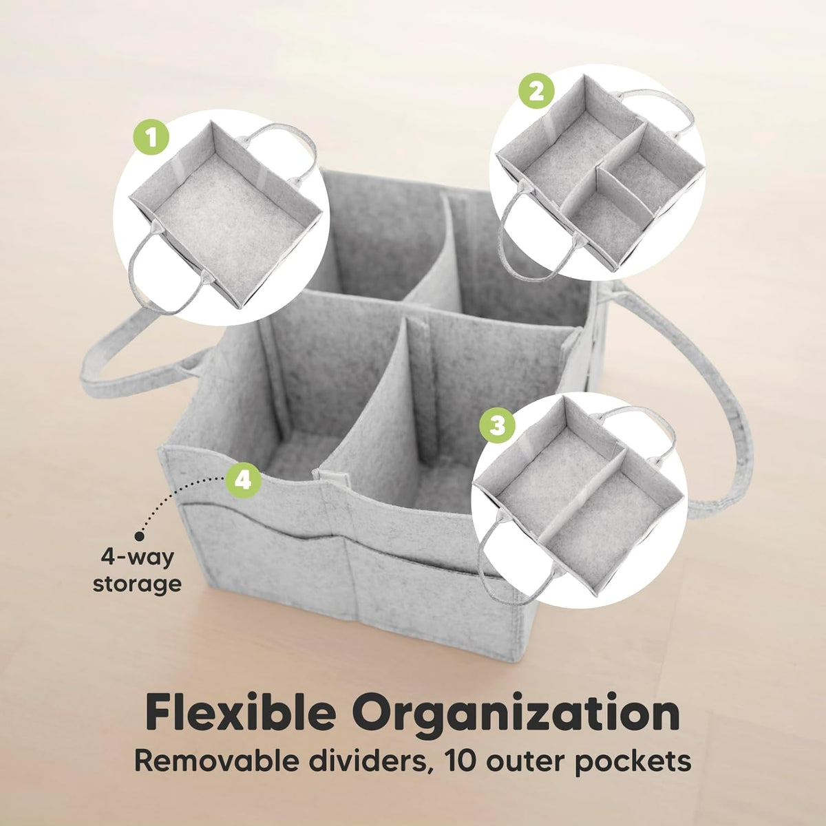Portable Diaper Changing Pad and Baby Diaper Caddy Organizer - Waterproof Foldable Baby Changing Mat - Large Baby Organizer for Nursery, Foldable Baby Diaper Clutch