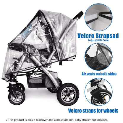 Stroller Rain Cover,Universal Stroller Accessory,Baby Travel Weather Shield
