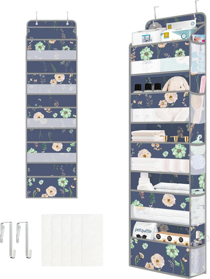 Over the Door Organizer Diaper Toy Nursery Hanging Shelf, Flower