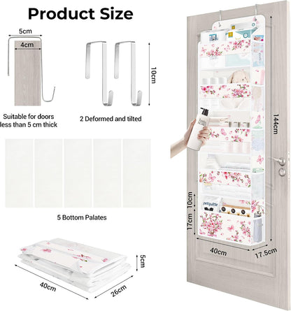 Over the Door Organizer Diaper Toy Nursery Hanging Shelf, Flower