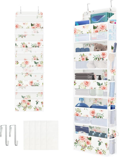 Over the Door Organizer Diaper Toy Nursery Hanging Shelf, Flower
