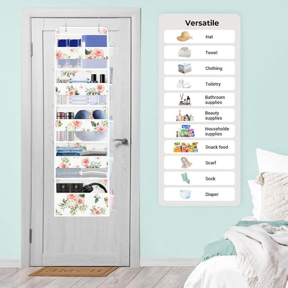 Over the Door Organizer Diaper Toy Nursery Hanging Shelf, Flower