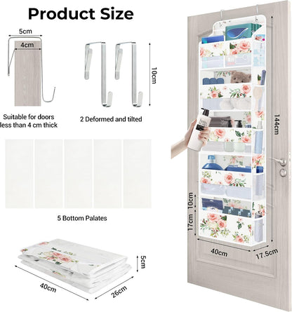 Over the Door Organizer Diaper Toy Nursery Hanging Shelf, Flower
