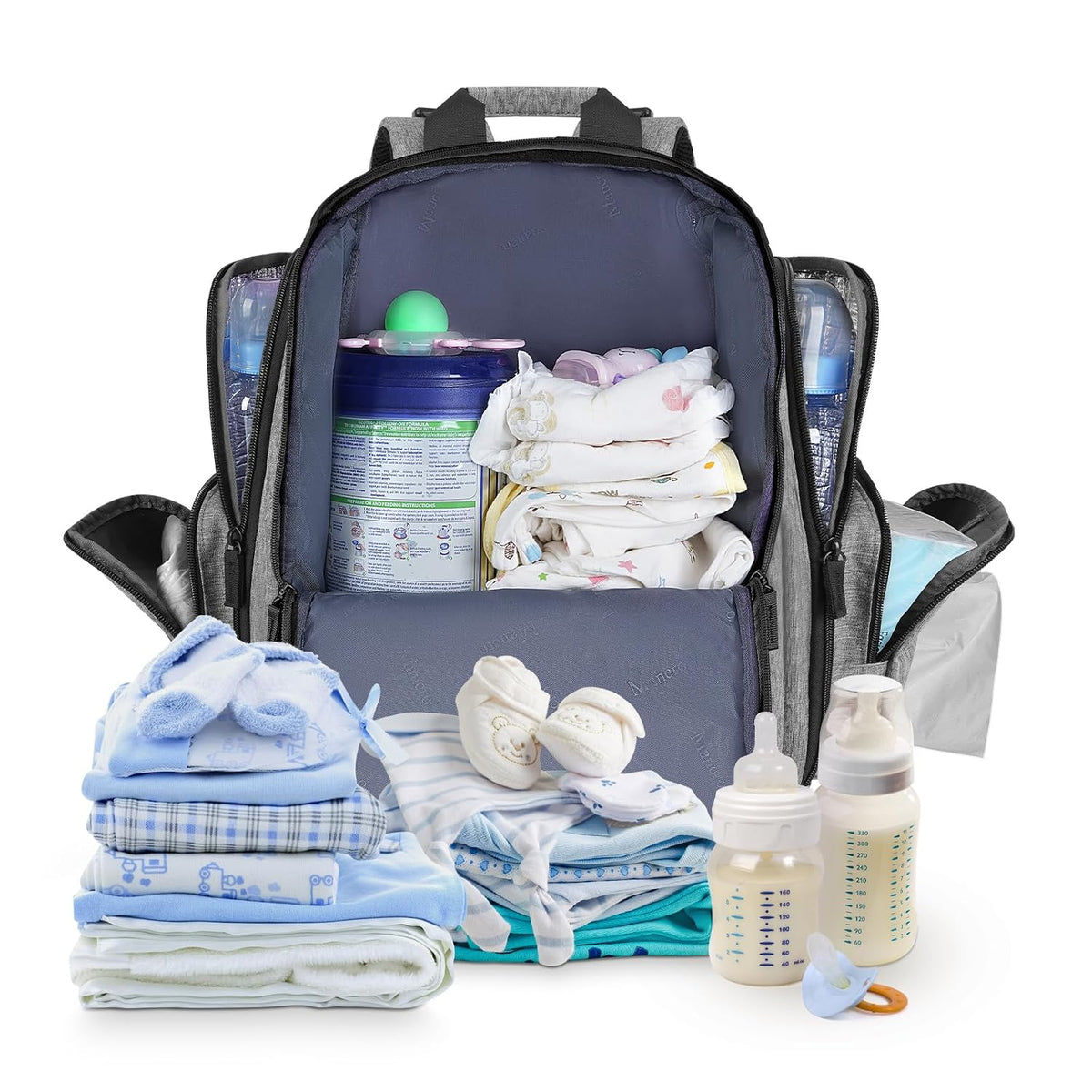 Diaper Bag Backpack, Extra Large Capacity Black Baby Diaper Backpack