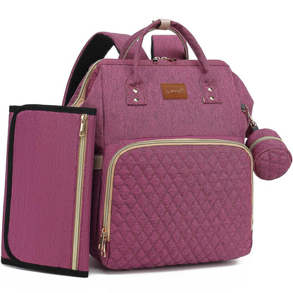 Diaper Bag Backpack with Changing Pad, Pacifier Case, Baby Bag for Boy Girl Toddler - Large, Stylish, Waterproof Travel Quilted Diaper Bag for Mom - Baby Shower - Navy Blue