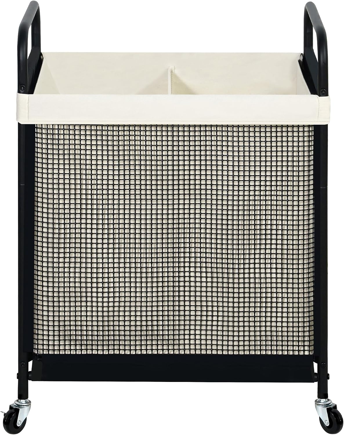 Laundry Hamper 3 Section, 120L Rolling Laundry Sorter Cart with Removable and Washable Liner Bag, Clothes Hamper with Wheels and Metal Handle for Laundry Room and Bedroom, Gray
