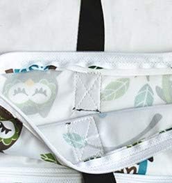 1 Large Hanging Wet Bag Laundry Pail Bag Reusable Washable (Silver Foliage)