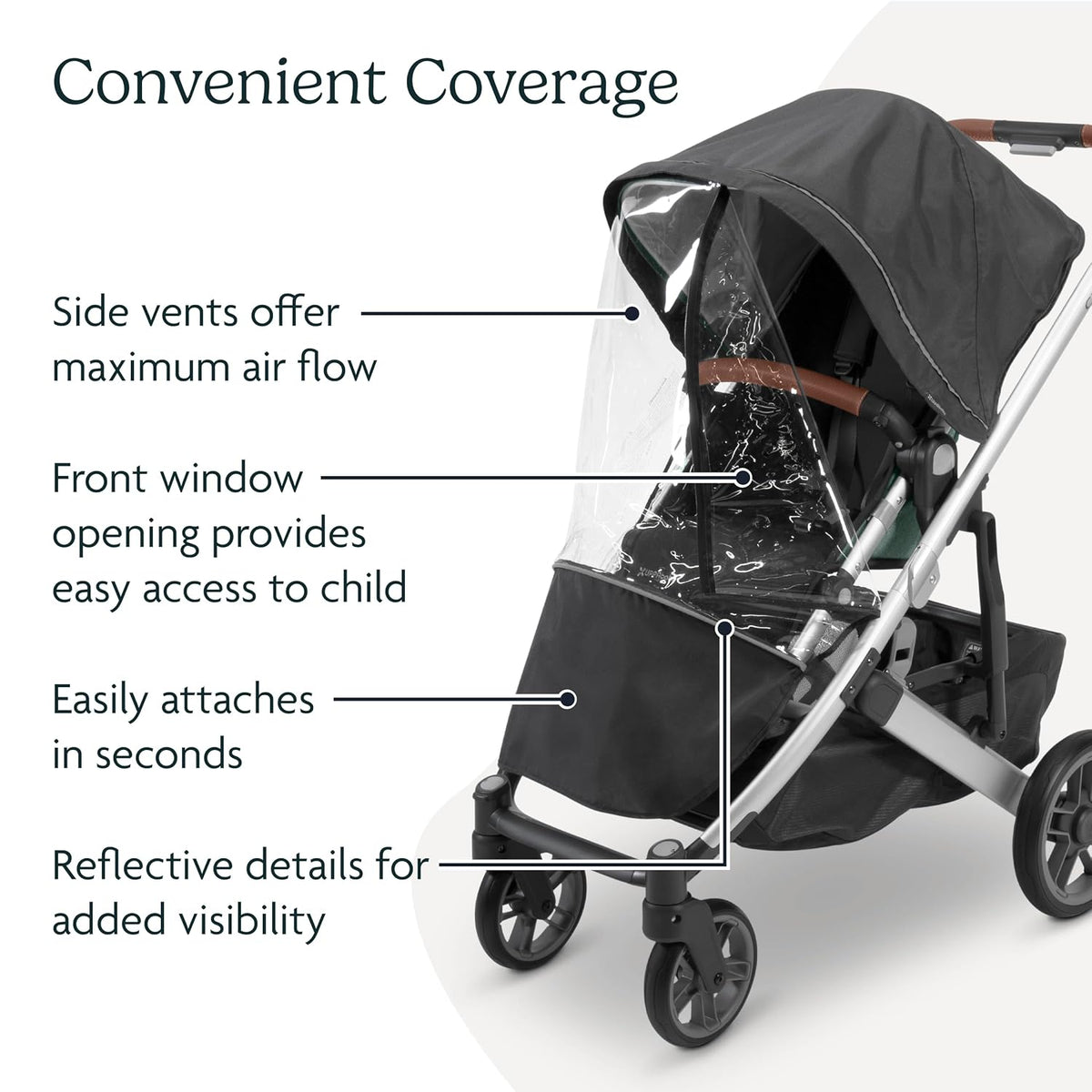 Performance Rain Shield for Vista and Cruz Strollers - Waterproof
