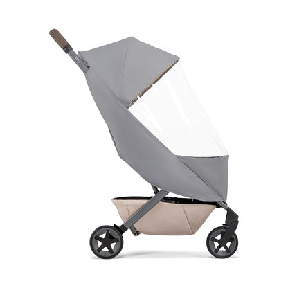 AER+/2 Buggy Rain Cover - Windproof & Waterproof Winter Stroller Accessory - Clear Baby Travel Weather Shield for Sun, Dust, and Snow Protection - Compact and Easy Storage - Grey