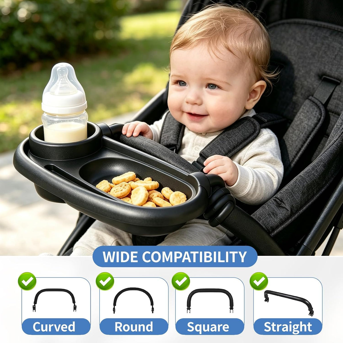 Stroller Tray Compatible with Chicco & Joie Strollers