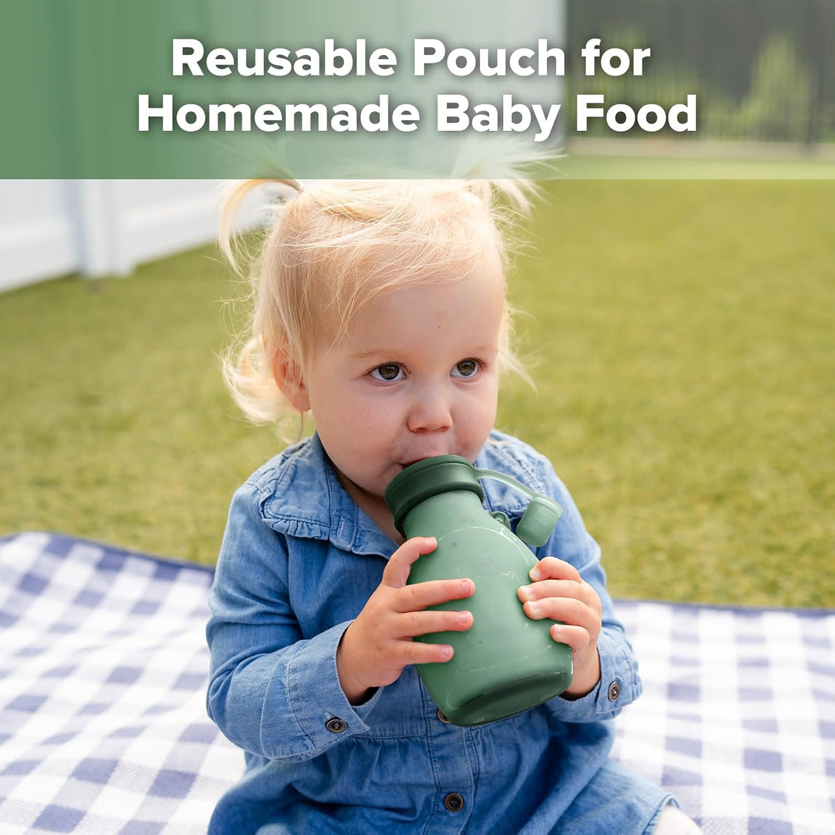 Hippo Wide Opening Silicone Goody Pouch – 9oz/260ml Reusable Pouches for Toddlers, Baby Food Pouches with Wide Opening for Easy Fill & Clean, Perfect for Purees & Smoothies