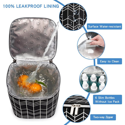 Breastmilk Cooler Bag with Ice Pack Fits 4 Baby Bottles Up to 9 Ounce, Baby Bottle Bag Great for Nursing Mom Daycare