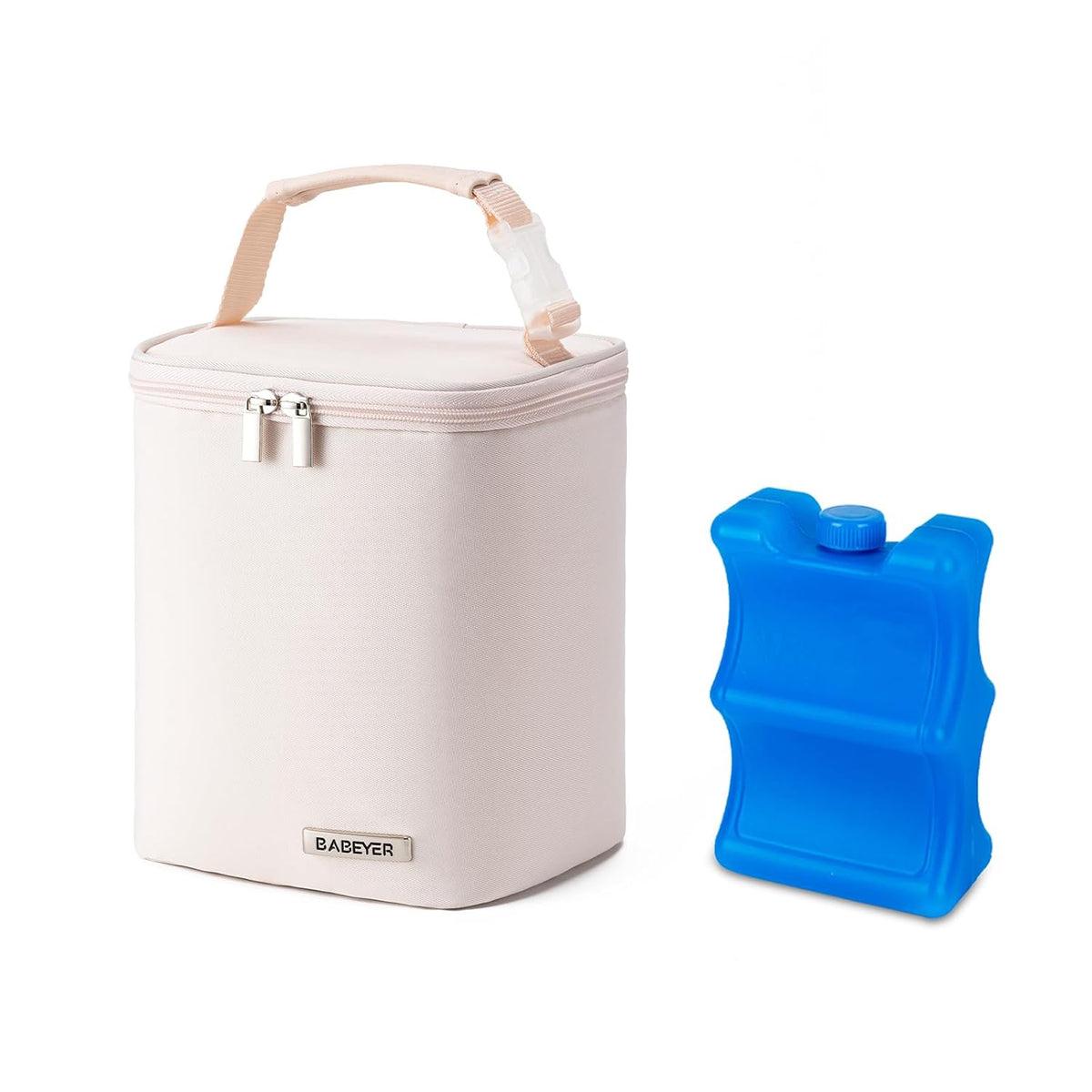 Breastmilk Cooler Bag with Ice Pack Fits 4 Baby Bottles Up to 9 Ounce, Baby Bottle Bag Great for Nursing Mom Daycare