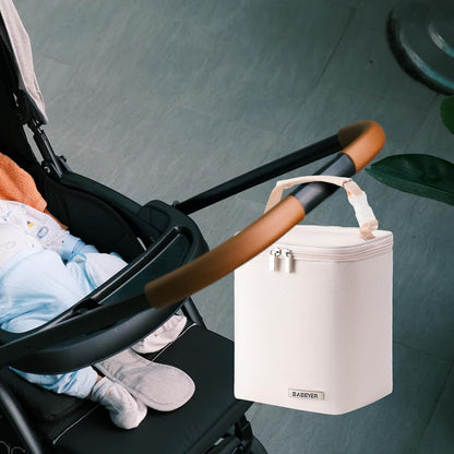 Breastmilk Cooler Bag with Ice Pack Fits 4 Baby Bottles Up to 9 Ounce, Baby Bottle Bag Great for Nursing Mom Daycare