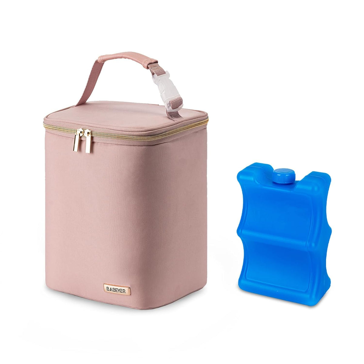 Breastmilk Cooler Bag with Ice Pack Fits 4 Baby Bottles Up to 9 Ounce, Baby Bottle Bag Great for Nursing Mom Daycare