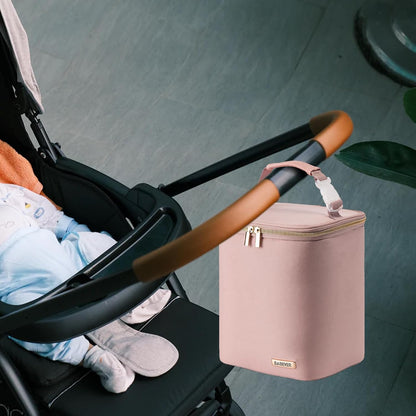 Breastmilk Cooler Bag with Ice Pack Fits 4 Baby Bottles Up to 9 Ounce, Baby Bottle Bag Great for Nursing Mom Daycare