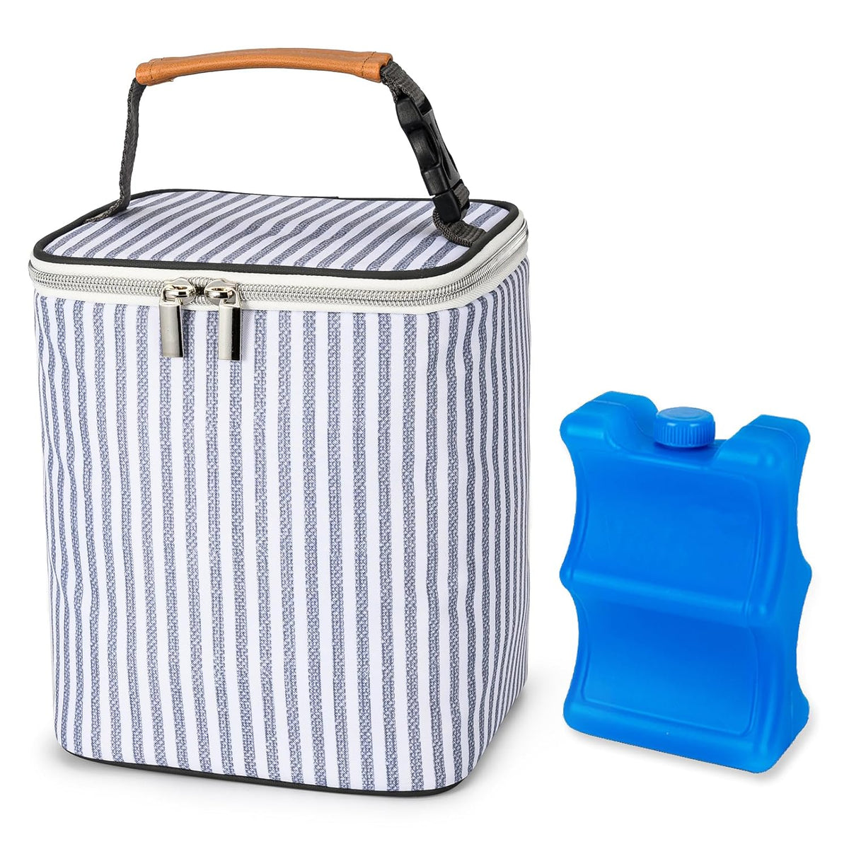 Breastmilk Cooler Bag with Ice Pack Fits 4 Baby Bottles Up to 9 Ounce, Baby Bottle Bag Great for Nursing Mom Daycare