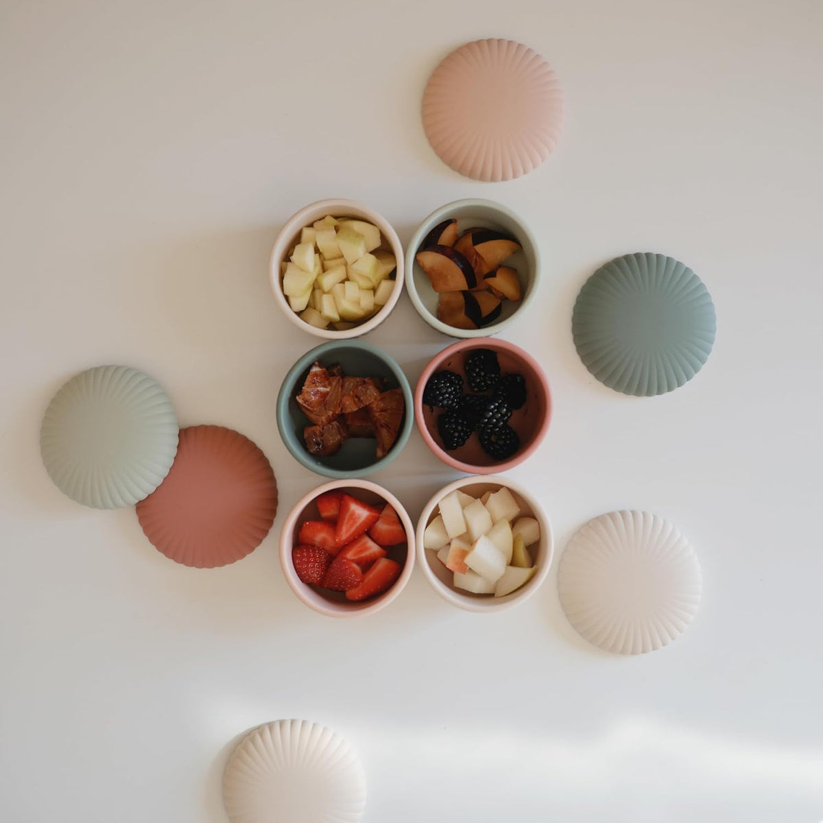 Silicone Baby Food Containers (Pink Combo) | 4 oz, 3 Pack Set | Reusable Storage Jars with Lids | Microwavable Dishwasher and Freezer Safe