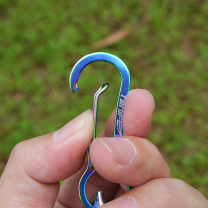 Carabiner Clip 2-Pack, Stainless Steel Carabiner Keychain, Spring Snap Hook for Dog Leash and Key Ring