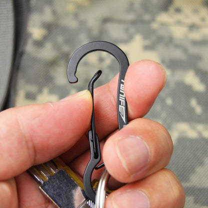 Carabiner Clip 2-Pack, Stainless Steel Carabiner Keychain, Spring Snap Hook for Dog Leash and Key Ring