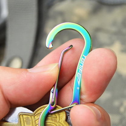 Carabiner Clip 2-Pack, Stainless Steel Carabiner Keychain, Spring Snap Hook for Dog Leash and Key Ring