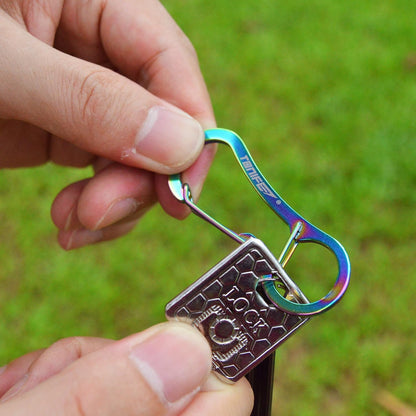Carabiner Clip 2-Pack, Stainless Steel Carabiner Keychain, Spring Snap Hook for Dog Leash and Key Ring